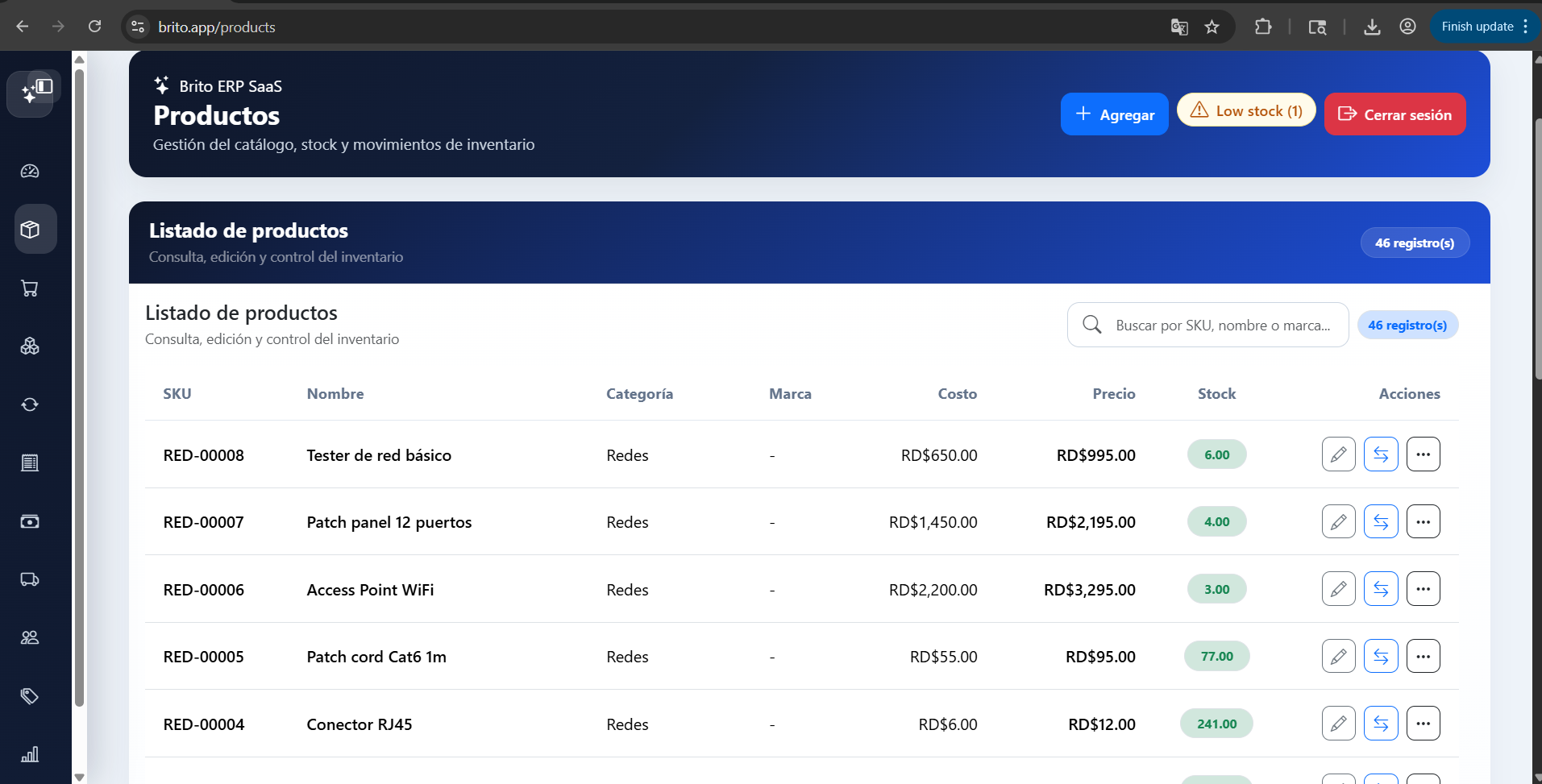 Inventario Brito ERP