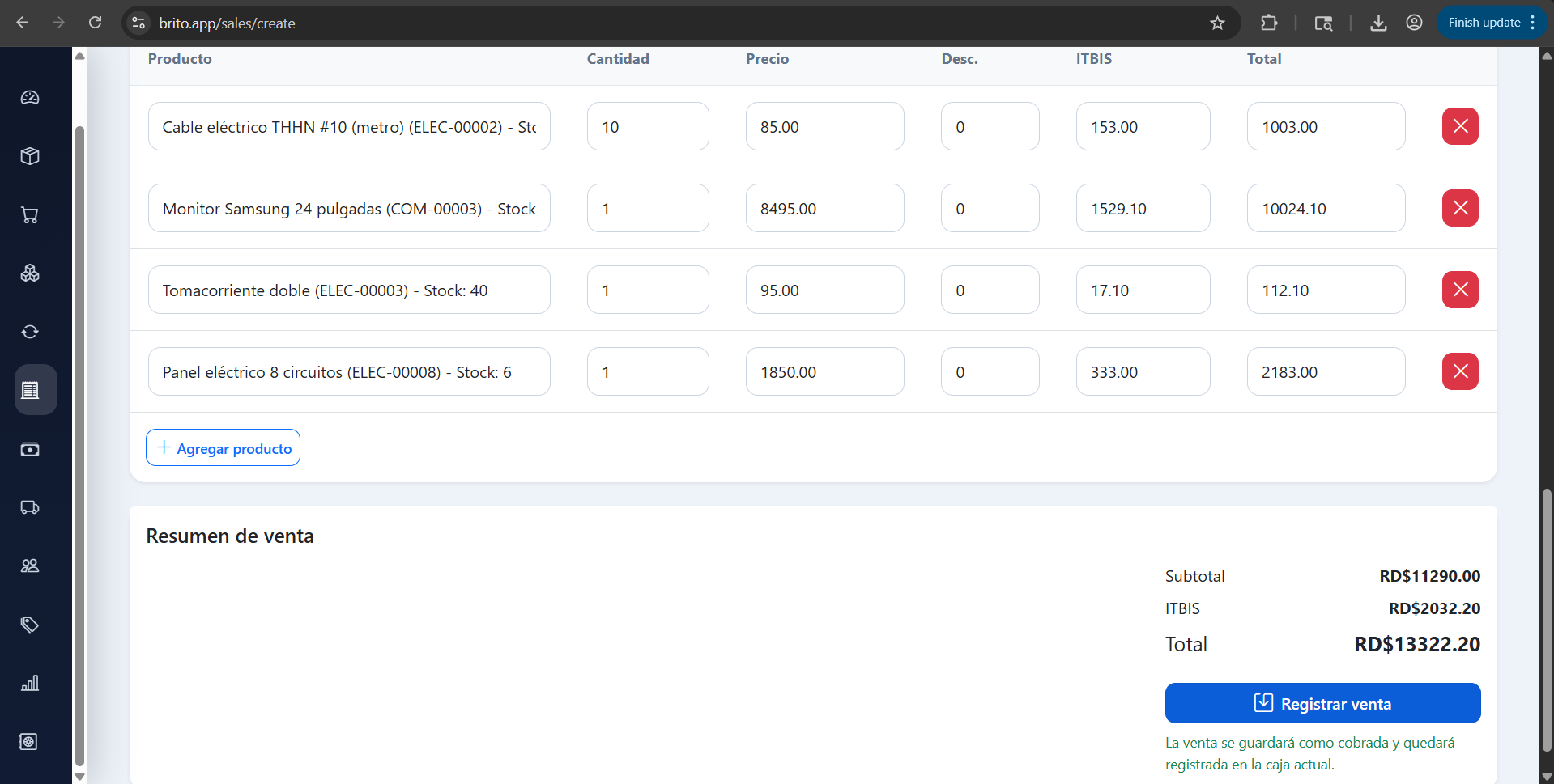 Ventas Brito ERP